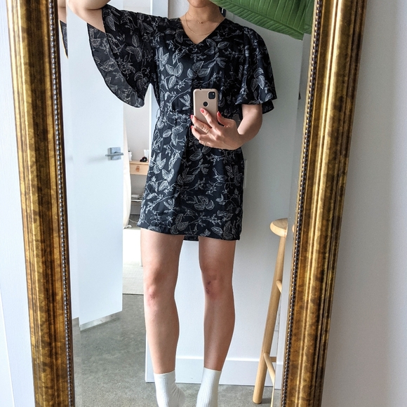 Frank & Oak mini dress with floral/nature print - Picture 4 of 6